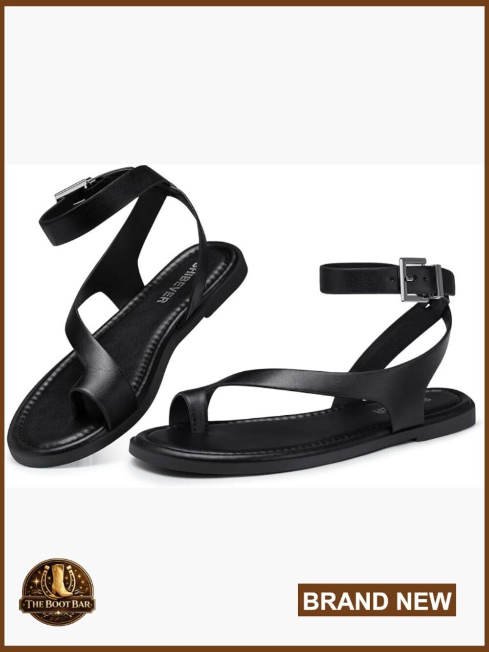 Flat Sandals for Women: Toe Loop Strappy Sandals Comfortable Ankle Strap